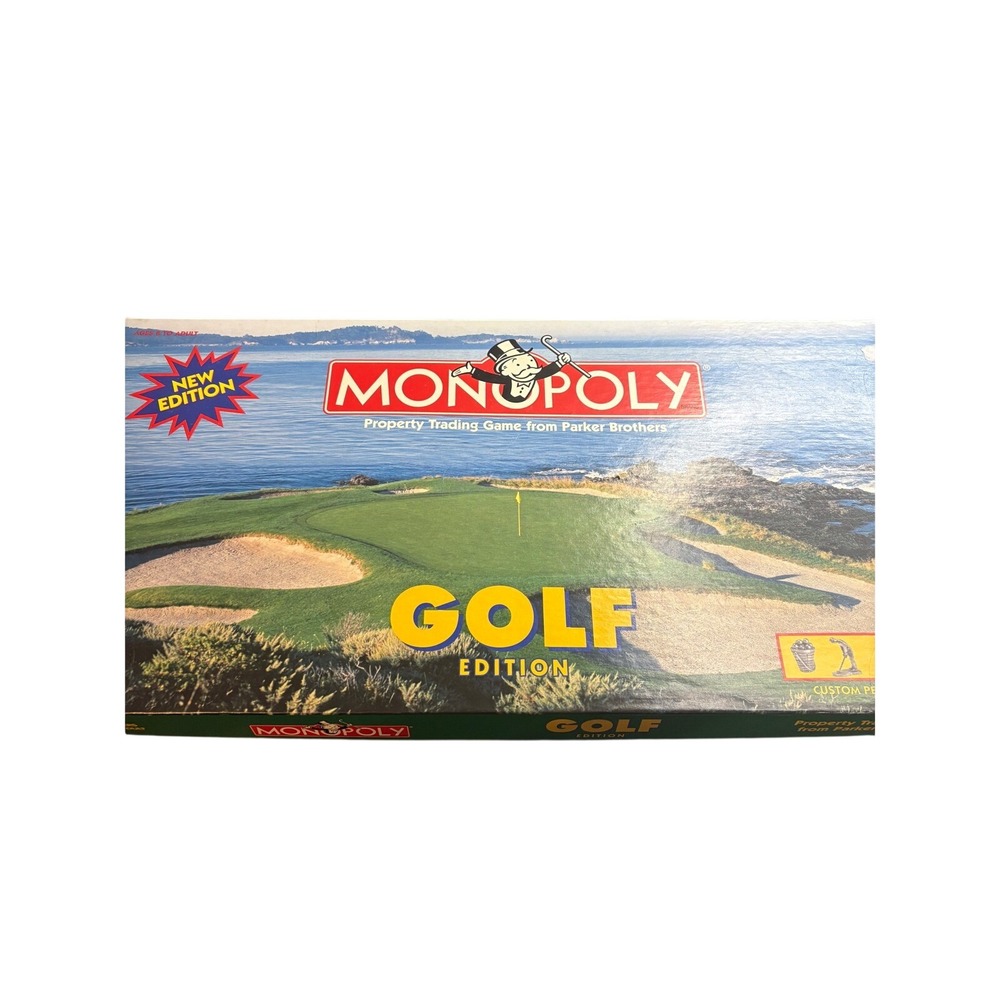 Parker Brothers Monopoly Golf Edition Board Game with Custom Pewter Tokens